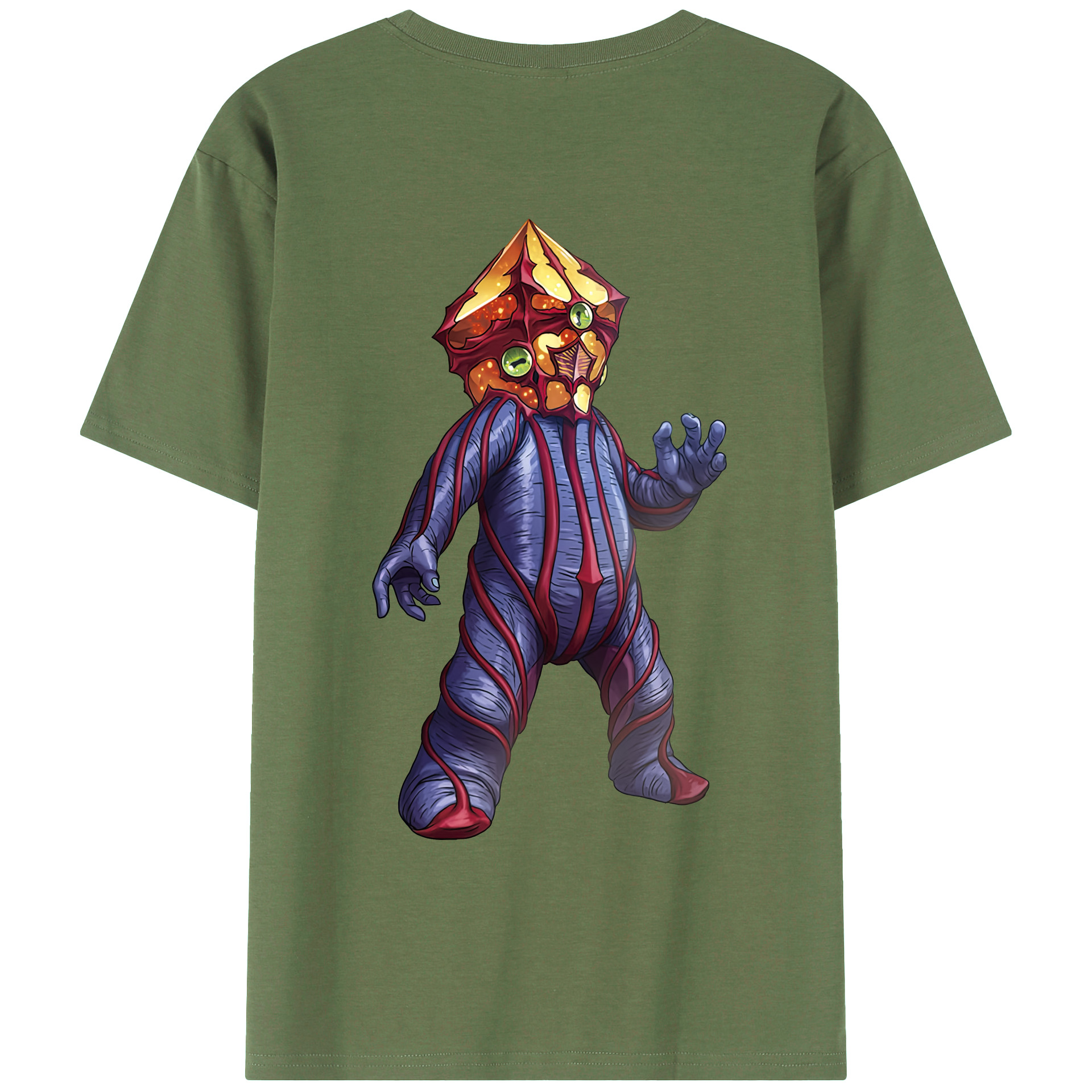 （画像用） ウルトラマン Ultraman 綿100％ メンズ半袖Tシャツ（バックプリント） 通気性
